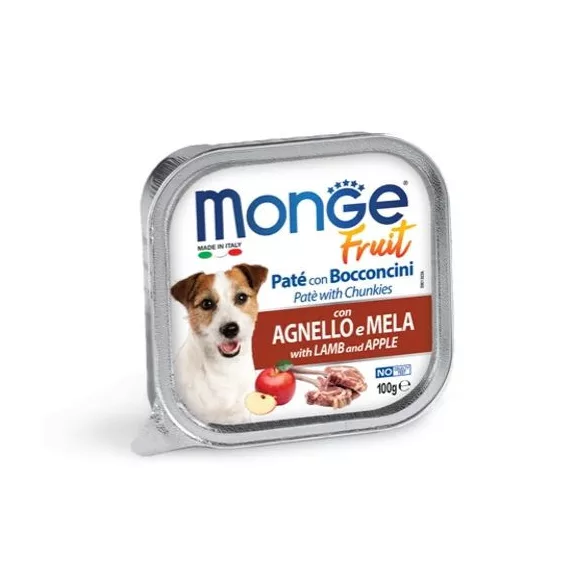 Monge Dog Fruit Pateu & Chunkies Lamb Apple 100 g