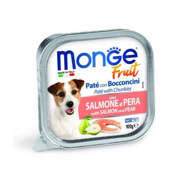 Monge Dog Fruit Pateu & Chunkies Salmon Pear 100 g