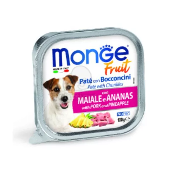 Monge Dog Fruit Pateu & Chunkies Pork Pineapple 100 g