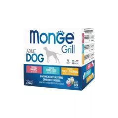   Monge Dog Grill Multibox Adult beef cod chicken/turkey 12x100 g