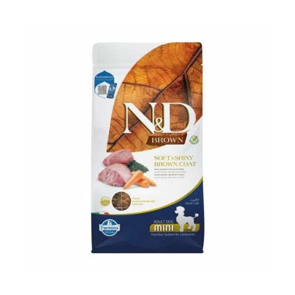 N&D Brown Dog Brown Dog Lamb, Spirulina & Carrot Adult Mini Dog Food 2kg