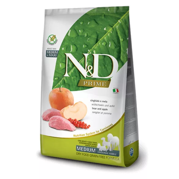 N&D Prime mistreț și măr pentru câini adulți de talie medie 12kg