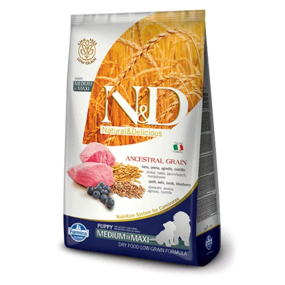 N&D Dog Ancestral Grain Dog Puppy miel & afine medium & maxi 12 kg