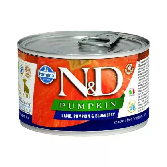 N&D Dog conservă de miel cu dovleac Puppy mini 140 gr