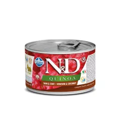   N&D Dog Quinoa Quinoa conservă de vânat și nucă de cocos adult mini 140 g