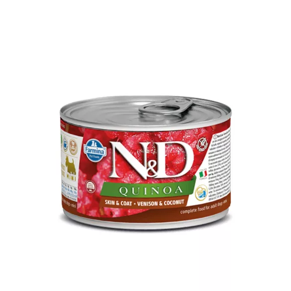 N&D Dog Quinoa Quinoa conservă de vânat și nucă de cocos adult mini 140 g