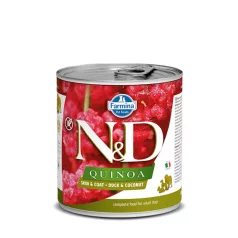   N&D Dog Quinoa Quinoa conservă de rață și nucă de cocos 285 g