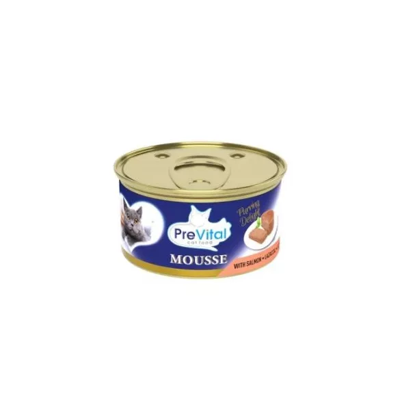 Prevital Nedves Pisicăeledel conservă Mousse somon 85g
