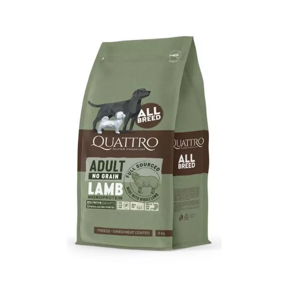 QUATTRO Hypoallergenic ALL BREED ADULT miel, hrană pentru câini 12kg