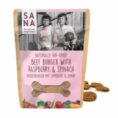 SANAdog Burger de vită cu zmeură și spanac 100g