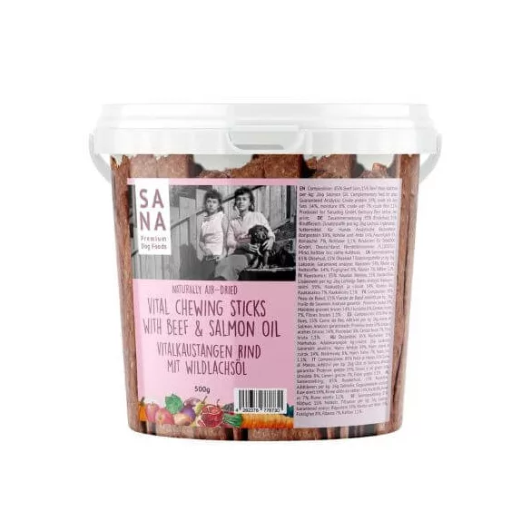 SANAdog Vital Cu carne de vită Bețișor de mestecat cu ulei de somon sălbatic 500g