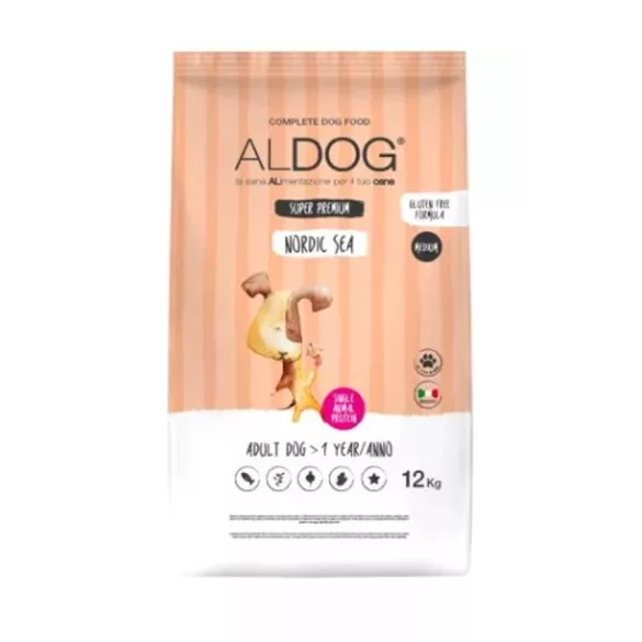 Aldog Nordic Sea Adult Medium Large Salmon hrană pentru câini 12kg