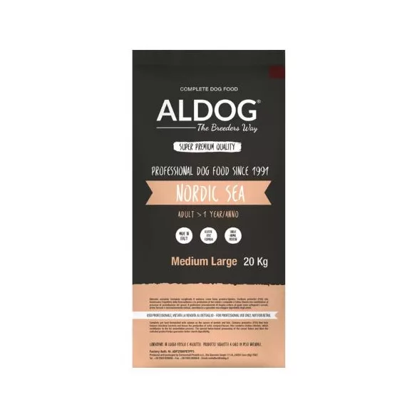 Aldog Nordic Sea Adult Medium Large Salmon 20 kg hrană pentru câini