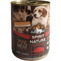   Spirit of Nature Conservă pentru câini cu carne de mistreț sălbatic 415gr 