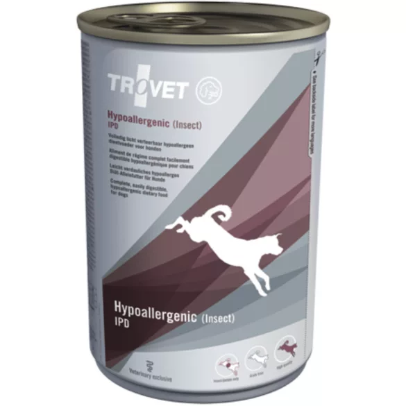 Trovet Hypoallergenic Insect & Potato Diet/IPD hrană conservată pentru câini 400 g