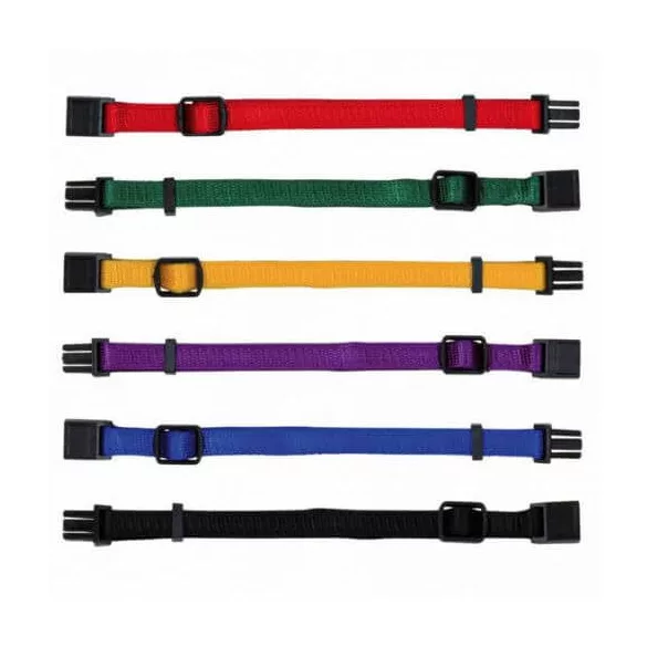 Zgardă Juniornek M-L 22-35cm/10mm 6 Db Roșu,Verde,Galben,Mov,Albastru,Negru