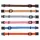 Zgardă Juniornek M-L 22-35cm/10mm 6buc Maro,Bej,Gri,Roz,Portocaliu,Albastru