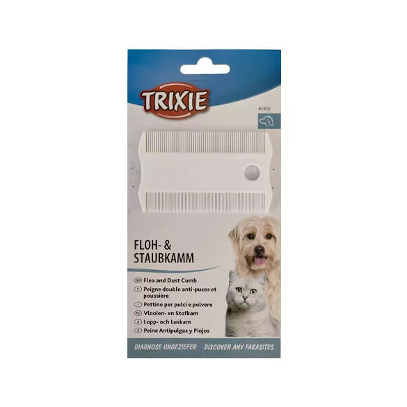 Trixie Pieptene de plastic cu 2 fețe pentru purici și păduchi 9 cm