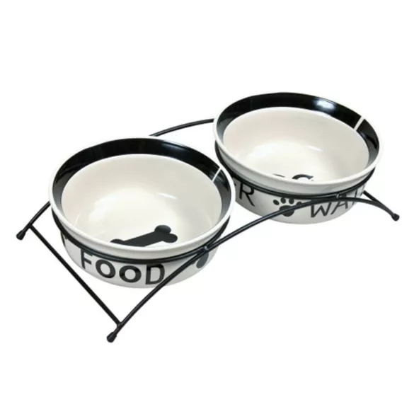 Set de boluri din ceramică Trixie alb/negru