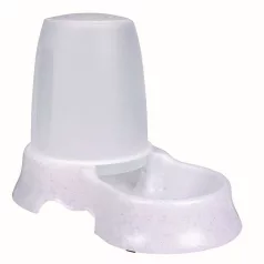   Distribuitor de apă și hrană Trixie - Distribuitor de plastic (culori mixte) pentru pisici (0,6l / 21x15x12cm)