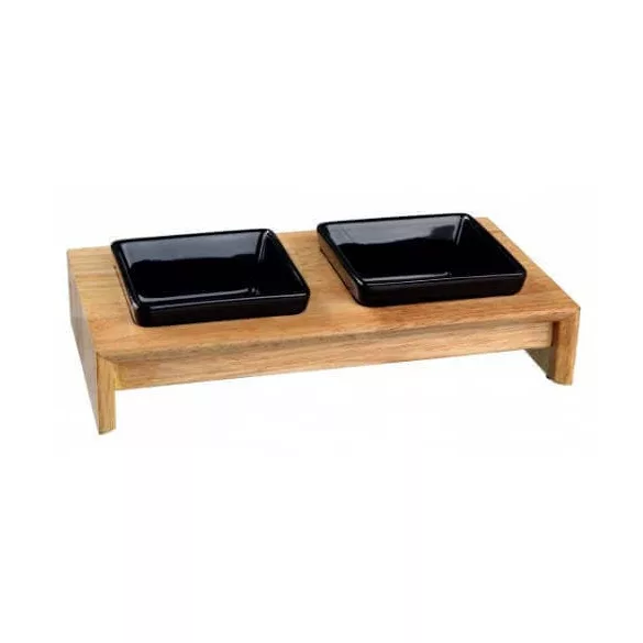 Trixie Set de boluri ceramice/lemn