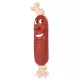 Trixie Jucărie Cauciuc Cârnați Cu frânghie 11 cm