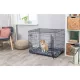 Trixie Home Cușcă "S" – cușcă de interior (galvanizat metal, negru) câini pentru (64x54x48 cm)