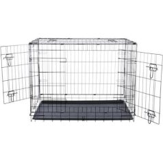   Trixie Home Kennel "M" – cușcă de interior (metal zincat, negru) pentru câini (78x62x55 cm)