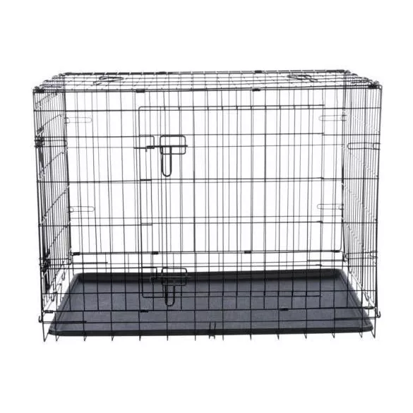 Trixie Home Cușcă "M-L" – cușcă de interior (galvanizat metal, negru) câini pentru (93x69x62 cm)