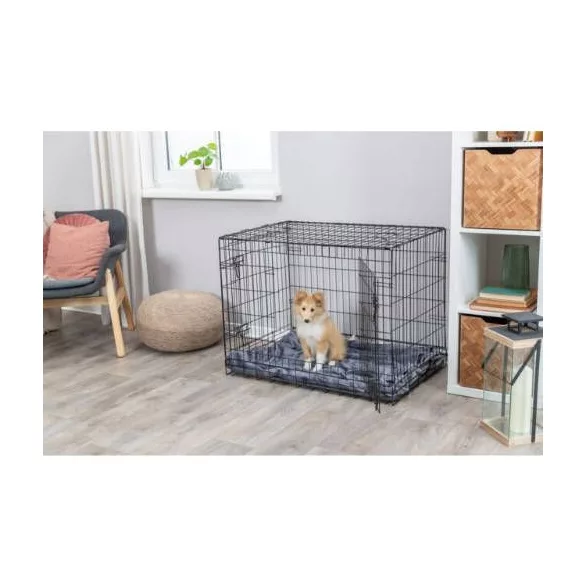Trixie Home Cușcă "L" – cușcă de interior (galvanizat metal, negru) câini pentru (109x79x71 cm)