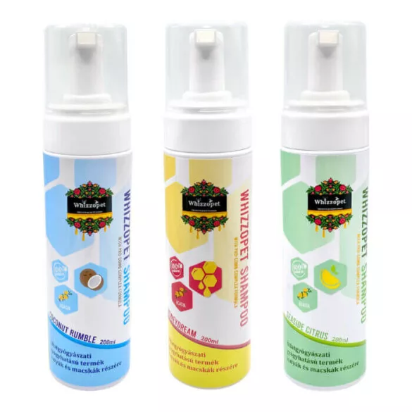 Whizzopet Șampon Pro-Comb cu formula Comblex, Preparat medicinal cu aromă de nucă de cocos 200 ml