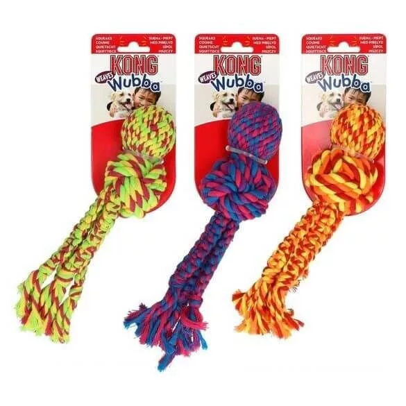 KONG Wubba Weaves Cu frânghie Jucărie Small