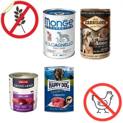 Hrană umedă hipoalergenică câini